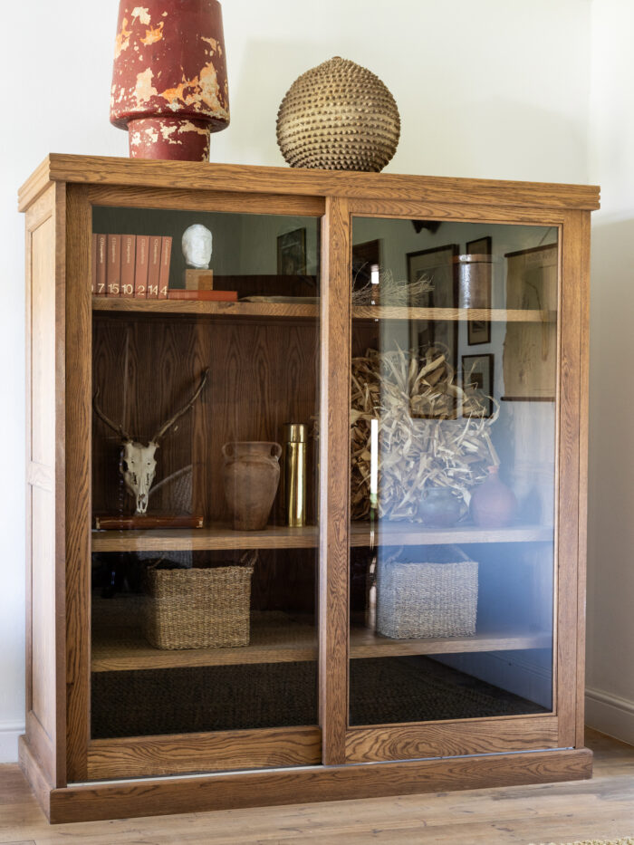 Oak & Glass display cabinet