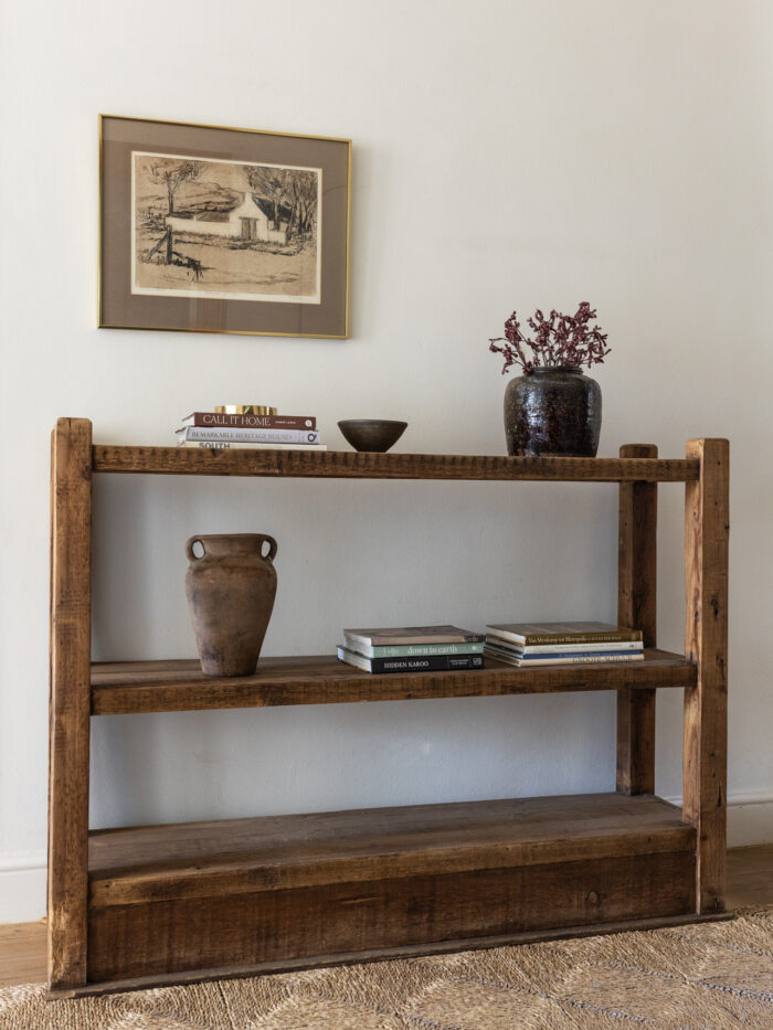 Reclaimed timber shelf